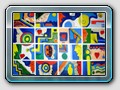 Bunte Welt im Viereck, 100 x 150 cm