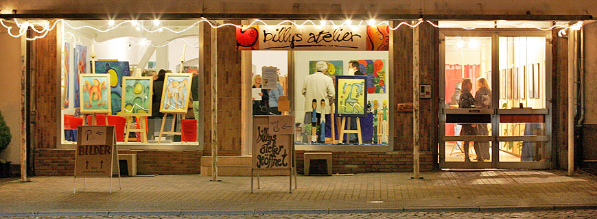 Ausstellung in Billy's Atelier zur Ateliereröffnung